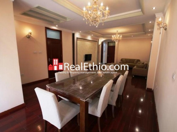 2 Bedrooms furnished apartment for rent, Lebu near Varnero, Addis Ababa, Ethiopia.