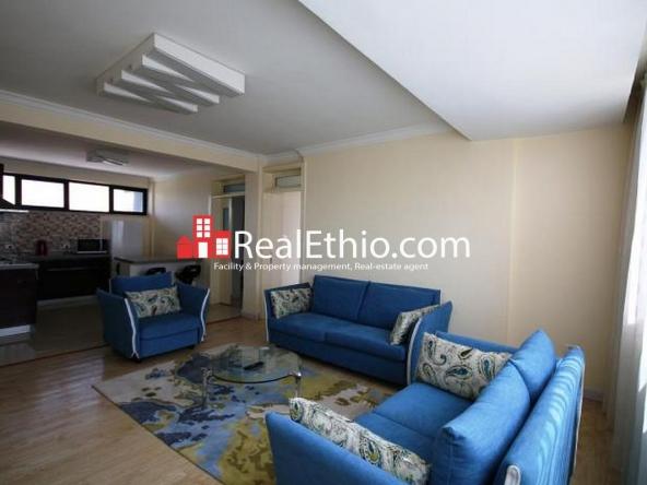 Meskel Flower, 2 bed rooms furnished and serviced apartment for rent, Addis Ababa.