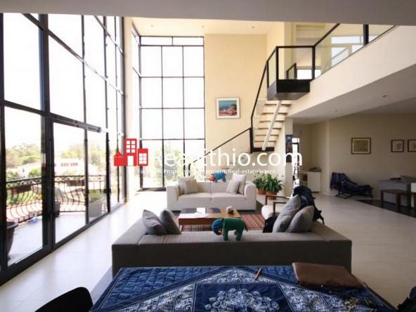 Bole Wolosefer, 4 bedrooms penthouse apartment for rent, Addis Ababa, Ethiopia.