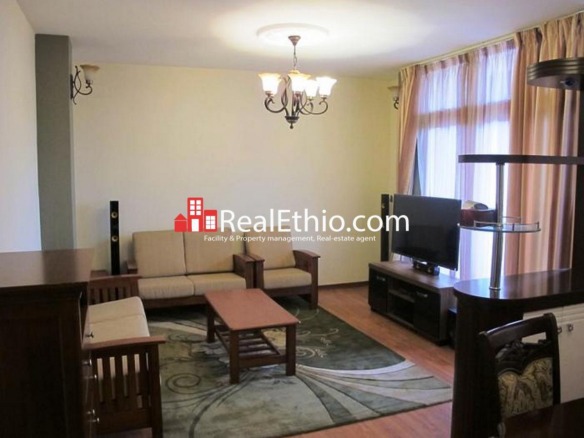 Apartment for rent, Bole, 3 bed room, furnished, Addis Ababa.