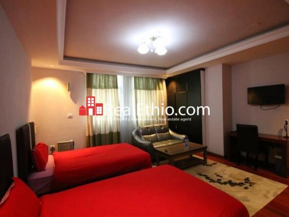 Biserate Gabriel fully furnished twin studio bedroom apartment for rent, Addis Ababa