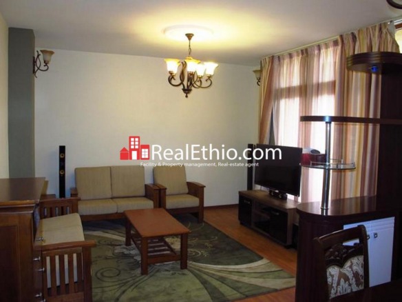 Bole, 3 bedrooms furnished Apartment for rent, Addis Ababa.
