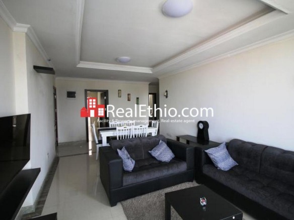 Bole Atlas, 2 bedrooms fully furnished apartment for rent, Addis Ababa.