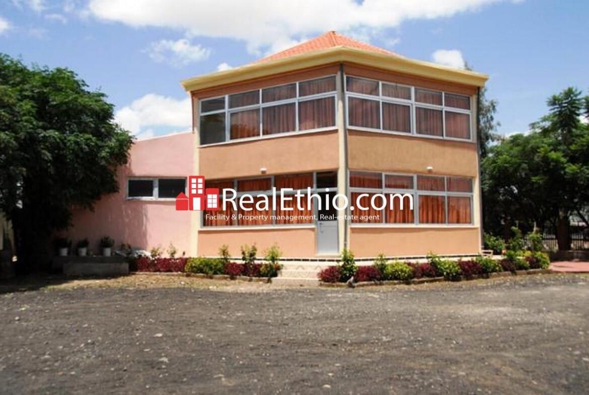 Building for rent – Ground plus one Restaurant and Bar building for rent at Mojo, Ethiopia.