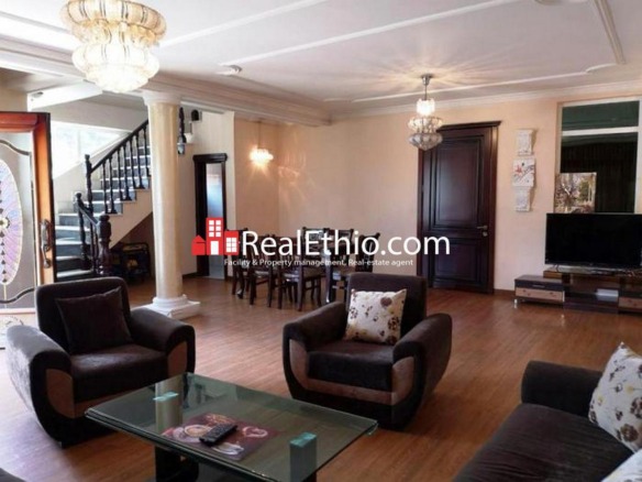 Gurdshola, 6 bedrooms furnished ground plus three house for rent, Addis Ababa