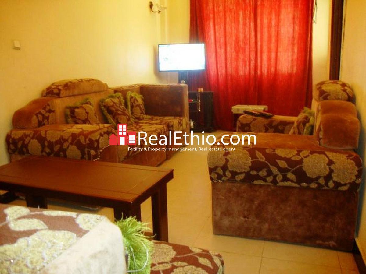 Jemo 1, 2 bedrooms furnished condominium apartment for rent, Addis Ababa.