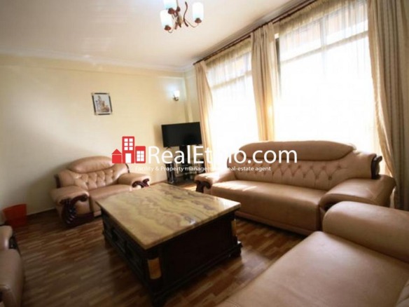 Megenagna, three bed rooms, furnished apartment for rent Addis Ababa