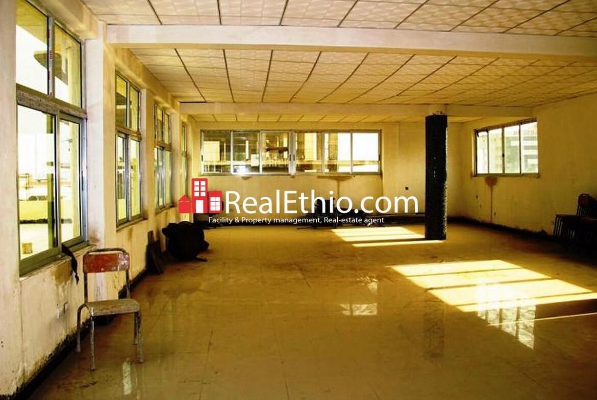 Roof top restaurant space of size 270 meter square with terrace for rent at Bole, Addis Ababa, Ethiopia.