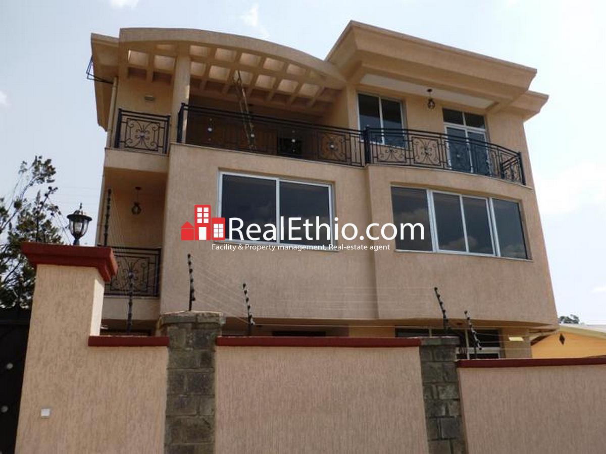 Six bed rooms ground plus two house for rent at Saribet, Addis Ababa