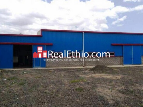 Store for sale – Store or Factory for sale, Sendafa, 5,000 meter square plot, 1,400 meter square shade, Ethiopia.