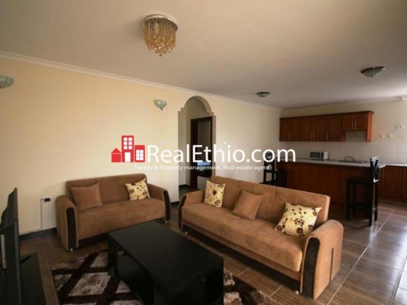 Urael, furnished 2 bedroom apartment for rent, Addis Ababa.