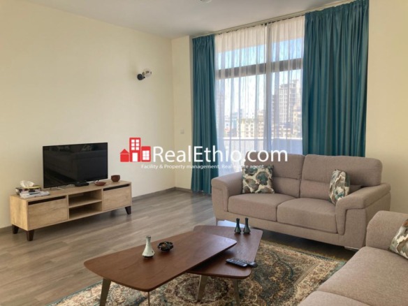 Bole, 3 bedrooms furnished apartment for rent, Addis Ababa.