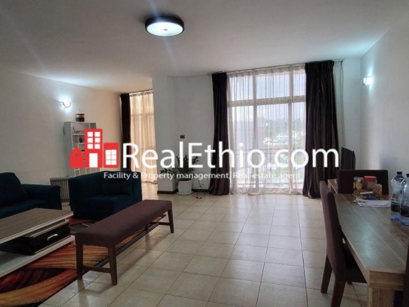 2 Bedrooms furnished apartment for rent, Sarbet, Addis Ababa, Ethiopia.