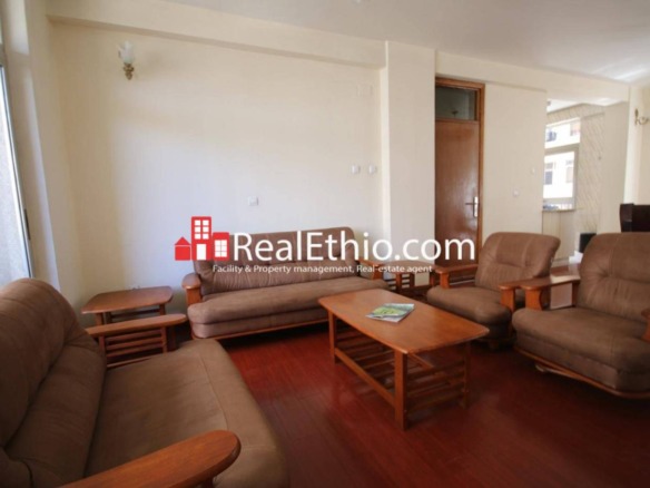 Kazanchis, two bedrooms  apartment for rent, Addis Ababa.