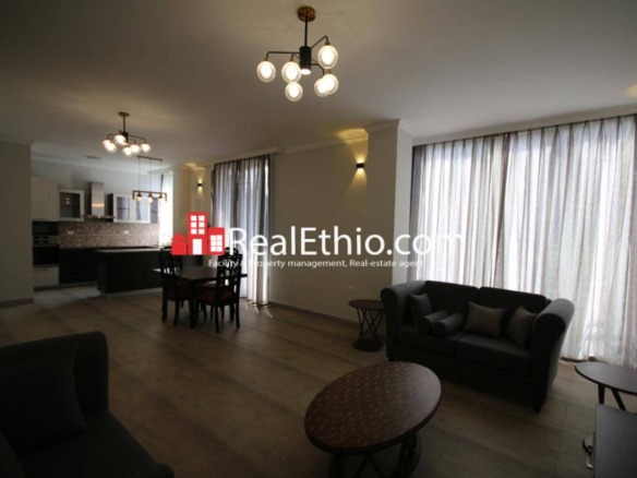 3 Bedrooms furnished apartment for rent, Bole Olympia, Addis Ababa, Ethiopia.