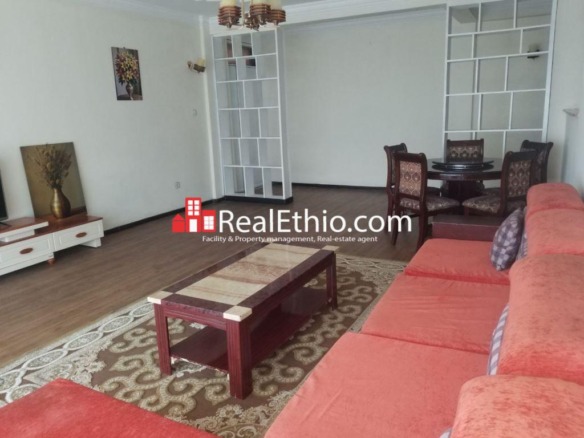3BR furnished apartment for rent, Gurdshola, Addis Ababa, Ethiopia.