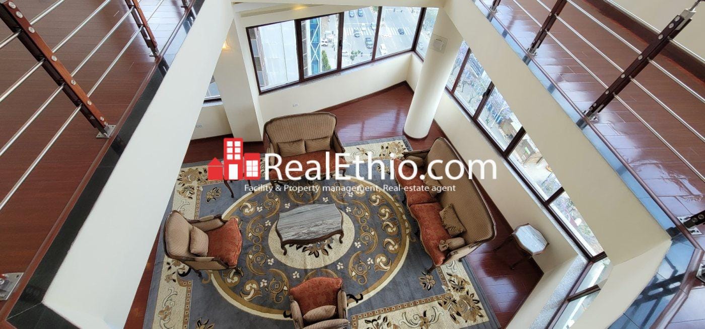 4 Bedrooms furnished duplex apartment for rent, Bole Olompia, Addis Ababa, Ethiopia.
