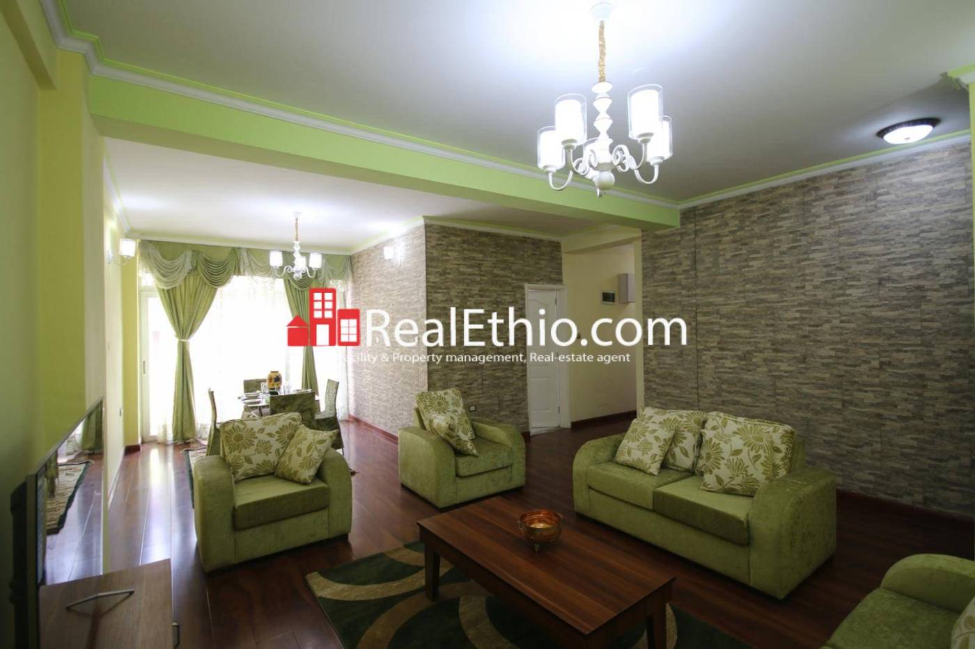 Kazanchis, 3 bedrooms furnished apartment for rent, Addis Ababa.