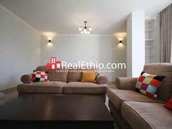Olympia, 3 bedrooms furnished apartment for rent, Addis Ababa.