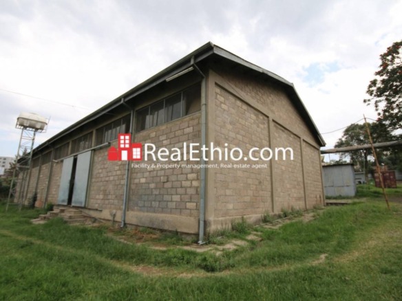 Mekanisa, 6,000 meter square land with 700 meter square warehouses for sale, Addis Ababa.