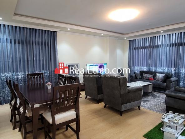 Hayahulet, fully furnished three bedrooms apartment for rent, Addis Ababa.
