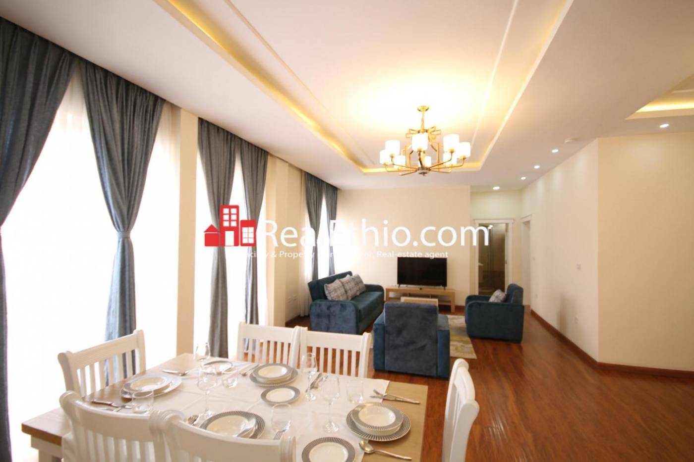 3 Bedrooms furnished apartment for rent, Bole Olympia, Addis Ababa, Ethiopia.