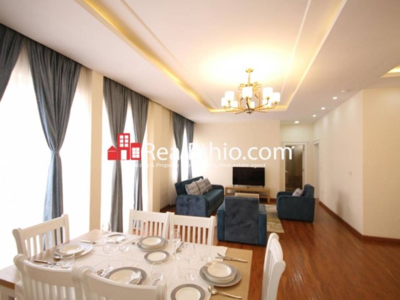 Bole Olympia, furnished 3 bedrooms apartment for rent, Addis Ababa.