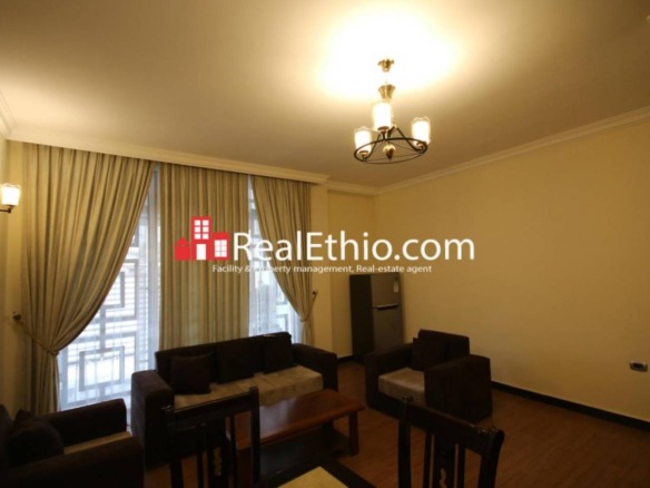 1 Bedroom furnished Apartment for rent, Bisrste Gabriel, Addis Ababa, Ethiopia.