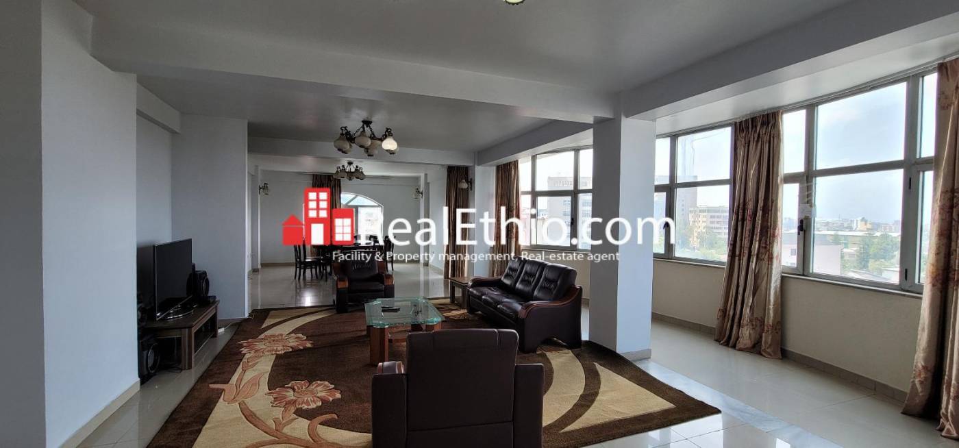 3 Bedrooms furnished penthouse apartment for rent, Addis Ababa, Ethiopia.