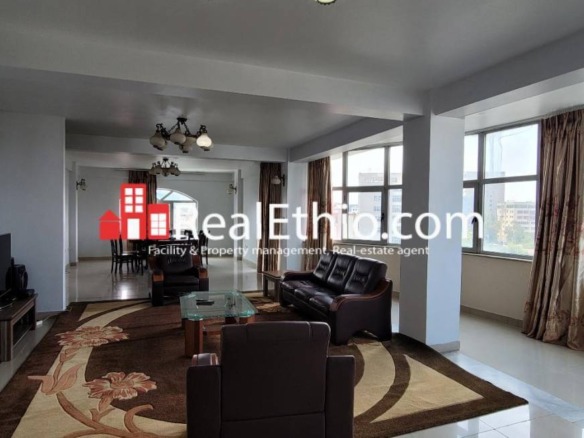 Meskel Flower, 3 bedrooms furnished and serviced apartment for rent, Addis Ababa.