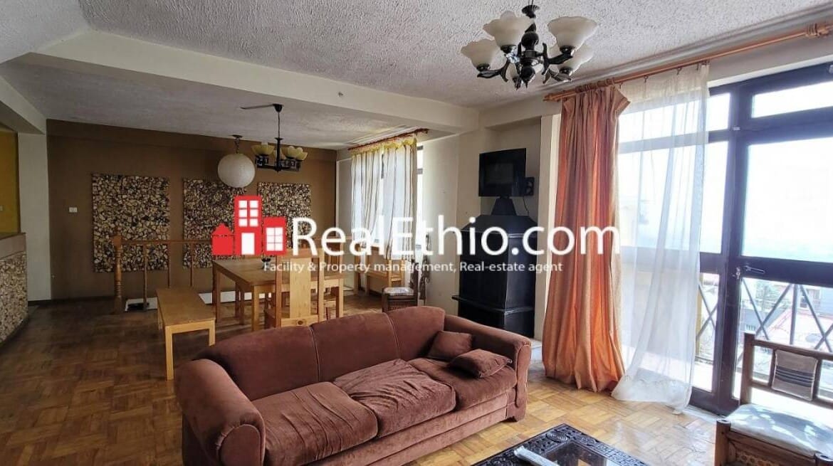 Megenagna Top view, 3 bedrooms furnished house for rent, Addis Ababa.