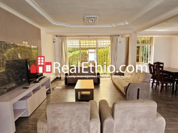Bole, 3 bedrooms furnished house for rent, Addis Ababa.