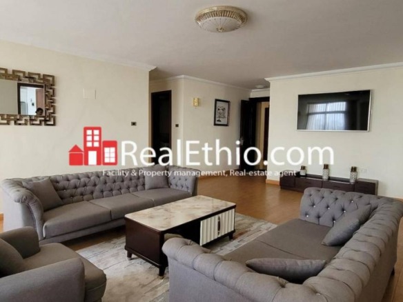 Lemhotel Megenagna, 3 bedrooms furnished apartment for rent, Addis Ababa.