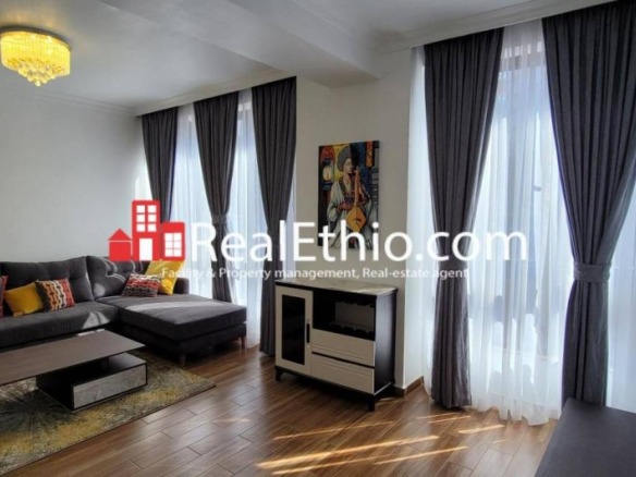 2 Bedrooms furnished apartment for rent, Bole Atlas, Addis Ababa, Ethiopia.
