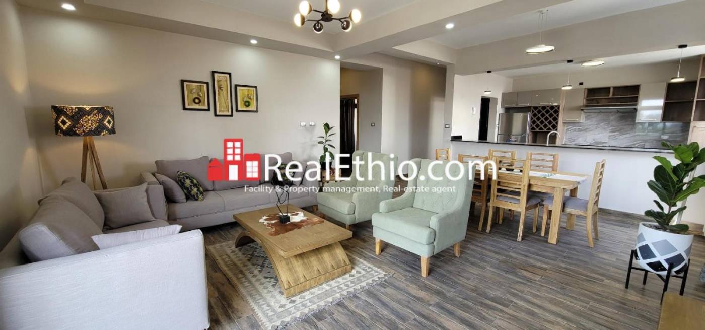 3BR furnished apartment for rent, Bole near airport, Addis Ababa, Ethiopia.