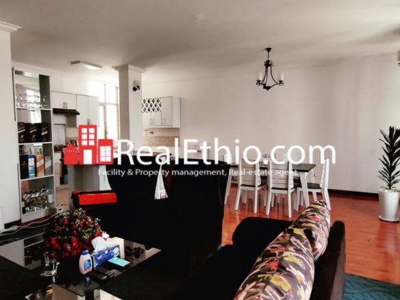 Bole, 3 bedrooms fully furnished apartment for rent, Addis Ababa.