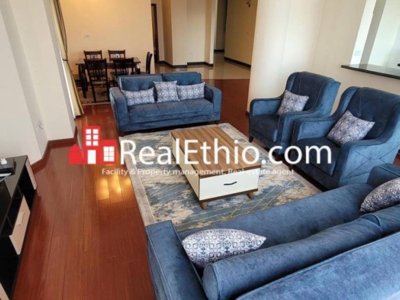 Bole Olompia, furnished 3 bedrooms house for rent, Addis Ababa.