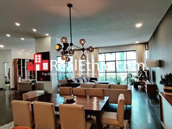 Kazanchis close to ECA, three bedrooms furnished apartment for rent, Addis Ababa.