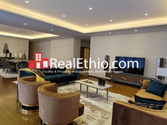 Bole Wolo Sefer, 3 bedrooms luxury apartment for rent, Addis Ababa.