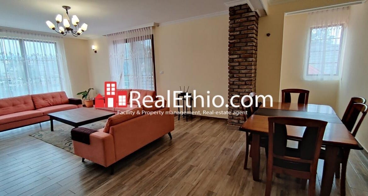 Hayahulet, furnished 2 bedrooms apartment for rent, Addis Ababa.