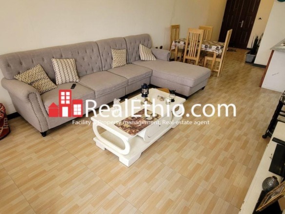 Hayahulet, furnished 2 bedrooms apartment for rent, Addis Ababa.