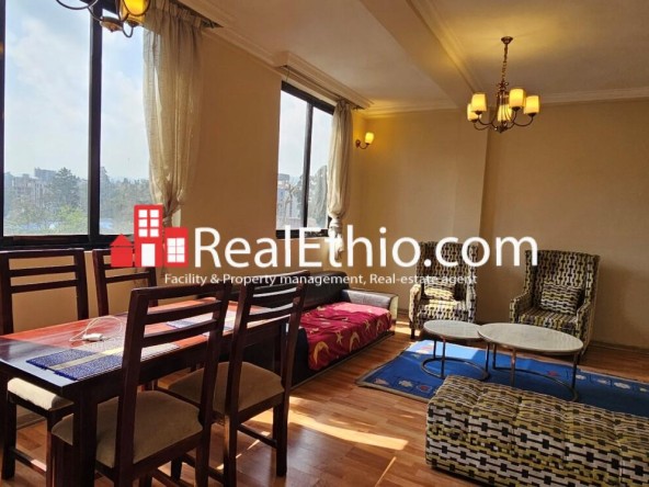 2 Bedrooms furnished apartment for rent, Aware Or Kebena, Addis Ababa, Ethiopia.