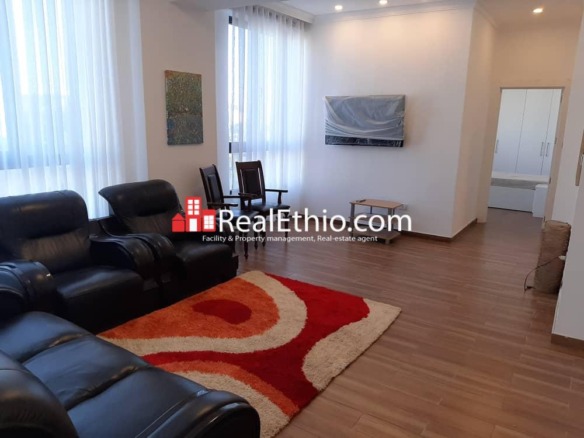 Bole Atlas, 2 bedrooms fully furnished apartment for rent, Addis Ababa.