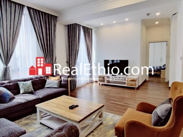 Bole Atlas, 2 bedrooms fully furnished apartment for rent, Addis Ababa.