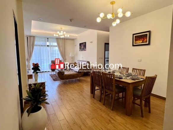 Bole Wolo Sefer, 3 bedrooms fully furnished apartment for rent, Addis Ababa.