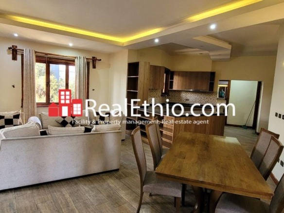Kebena, three bedrooms furnished apartment for rent, Addis Ababa.