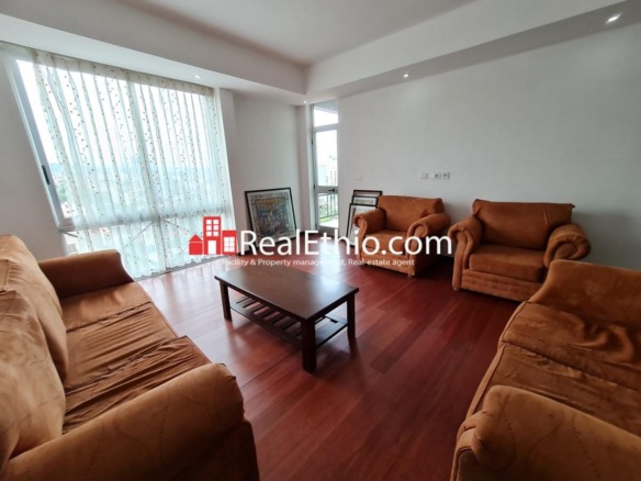 Bole, 3 Bedrooms furnished apartment for rent, Addis Ababa.