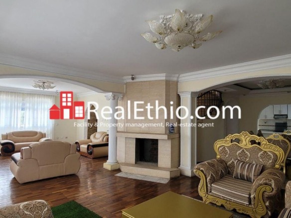 5 bedroom B+G+2 Furnished house for Rent, Megenagna top view, Addis Ababa, Ethiopia.
