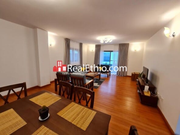 Kazanchis near ECA, 2 bedrooms modern furnished apartment for rent, Addis Ababa, Ethiopia.