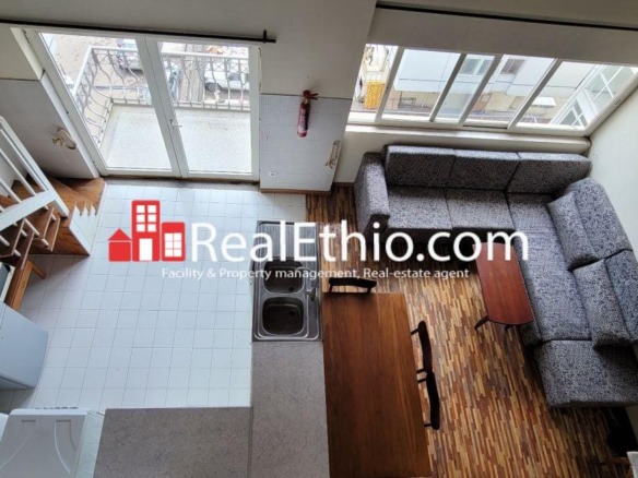 Bisrate Gabriel, furnished two bedrooms duplex apartment for rent, Addis Ababa.
